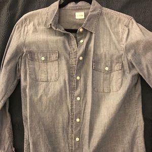 Jcrew cotton long sleeve chambray perfect shirt